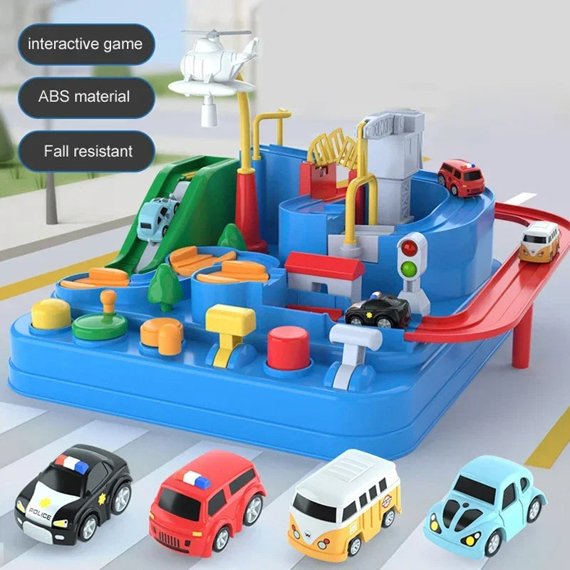 Voiture de course interactive sur rail