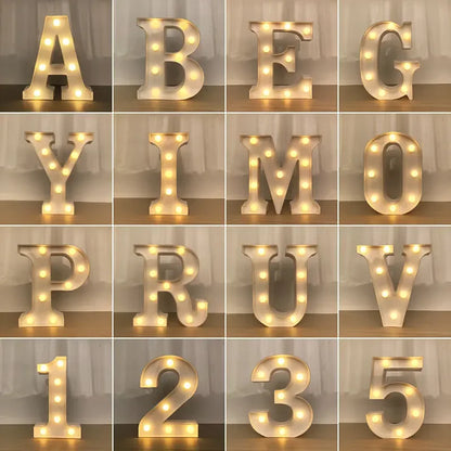 Lettres lumineuses à LED pour l'alphabet