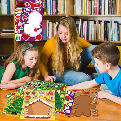 Ensemble d'autocollants pour puzzle de Noël à faire soi-même