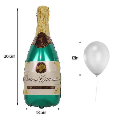 Ensemble de décoration de fête avec ballons à confettis dorés