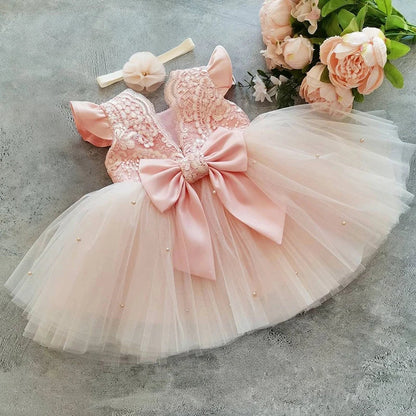 Red Lace Princess Party Dress