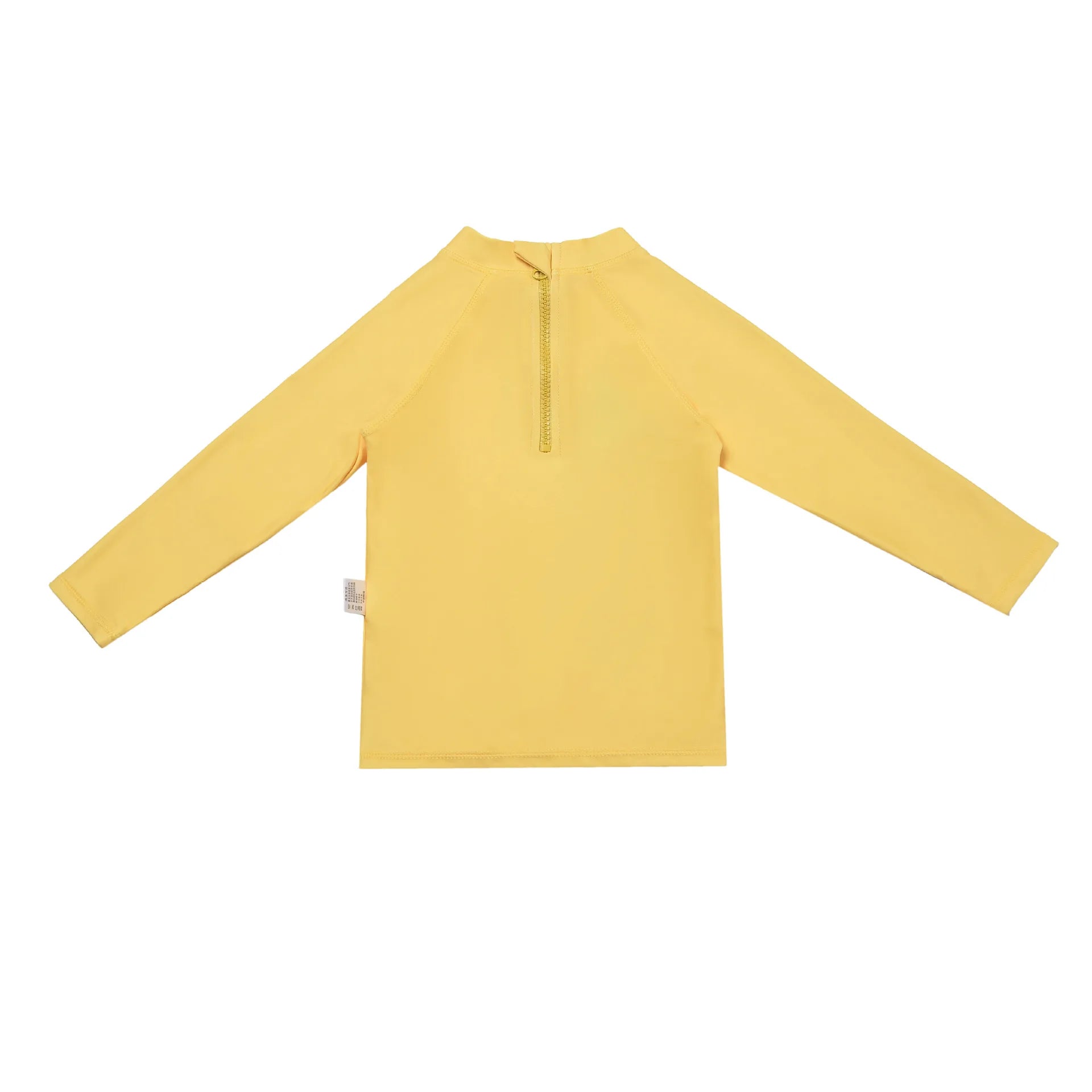 Yellow long-sleeve shirt on a white background
