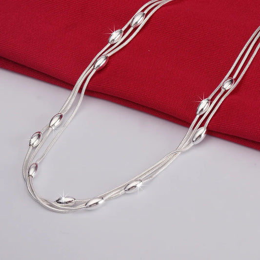 Collier de perles de luxe en argent sterling
