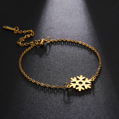 Bracelet flocon de neige de Noël – Accessoire de fête élégant