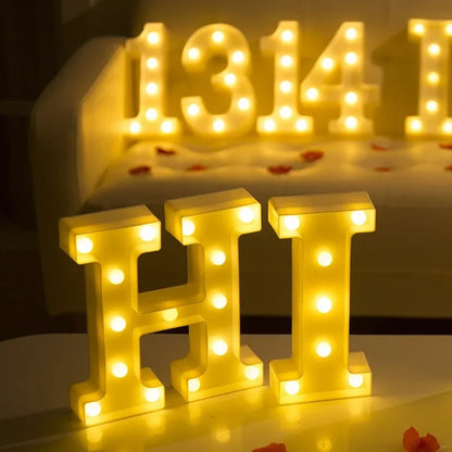 Lettres lumineuses à LED pour l'alphabet