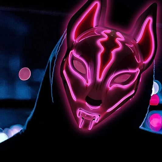 Halloween Costume Light Up Fox LED Mask