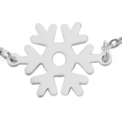 Bracelet flocon de neige de Noël – Accessoire de fête élégant
