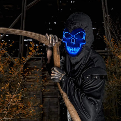 Masque de crâne d'Halloween à LED