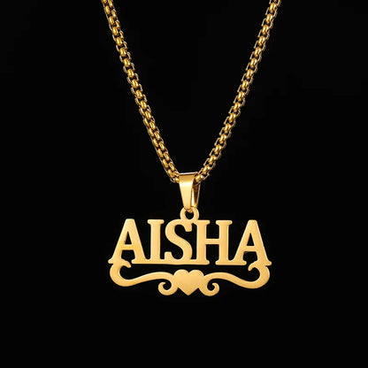 Collier avec pendentif personnalisé - Bijoux plaqués or personnalisés