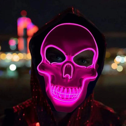 Masque de crâne d'Halloween à LED