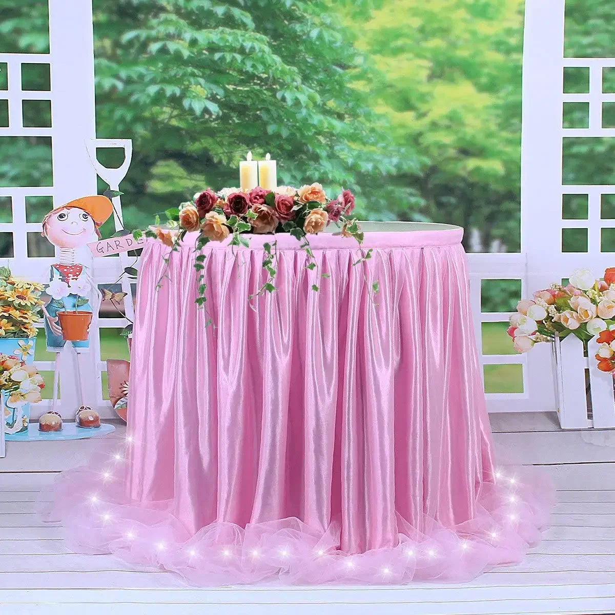 Jupe de table romantique en tulle