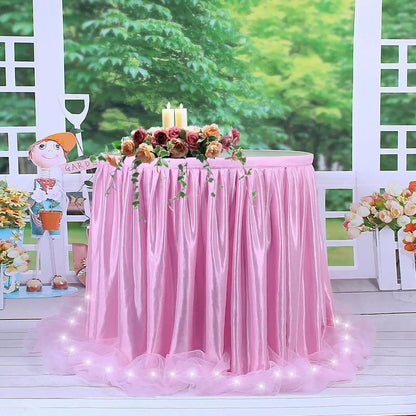 Jupe de table romantique en tulle