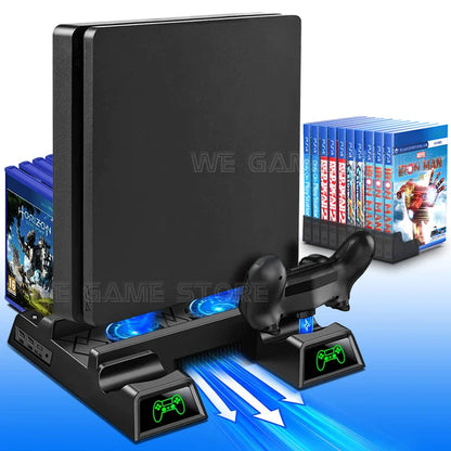 Support de ventilateur de refroidissement PS4 et chargeur de contrôleur double