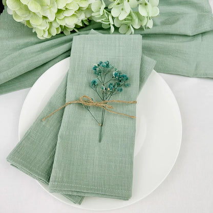 Ensemble de serviettes en coton bleu rustique