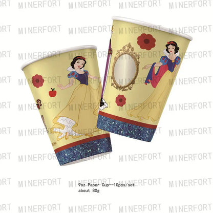 Bannière d'anniversaire de la princesse Blanche-Neige
