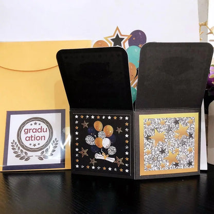 Carte pop-up 3D avec bouquet de fleurs