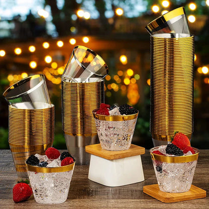 Gobelets jetables en or rose 9 oz