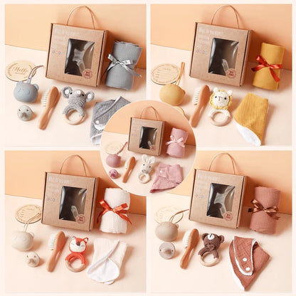Coffret cadeau de jouets de bain pour nouveau-né et serviette pour bébé