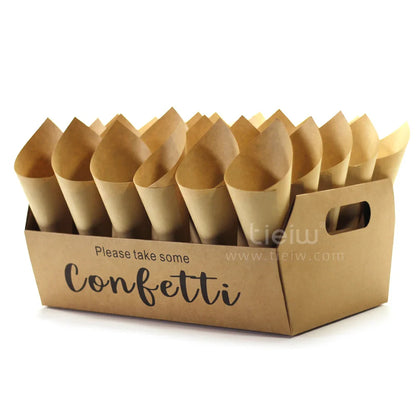 Cônes de confettis de mariage personnalisés