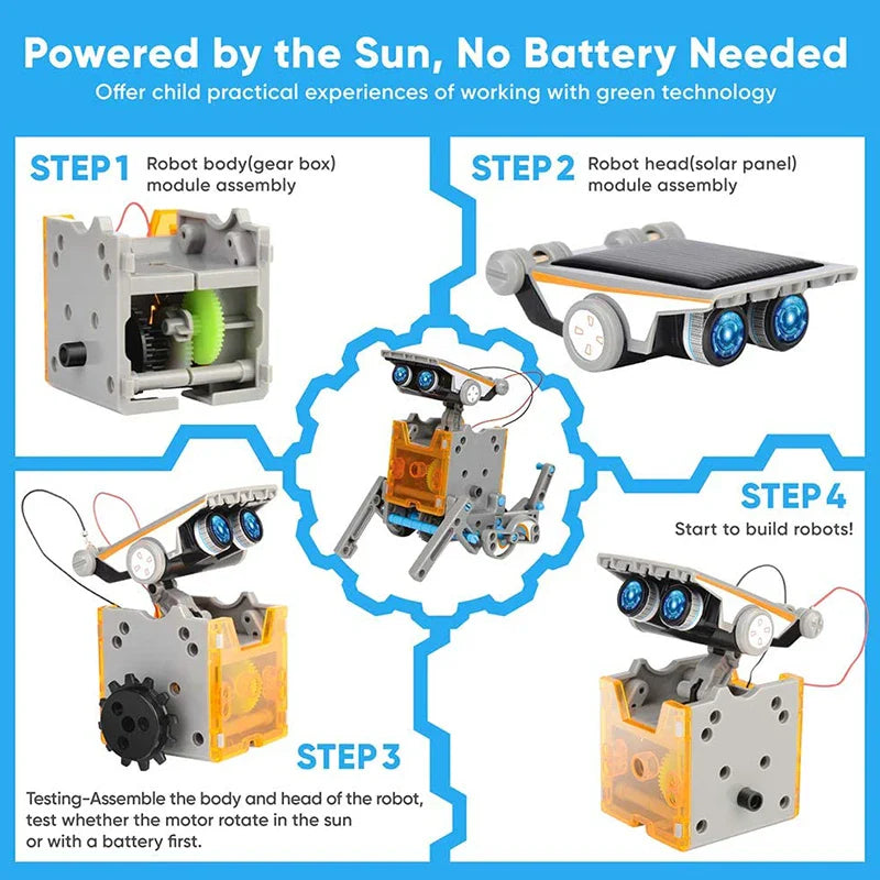 12-in-1 Solar Robot Toy Kit
