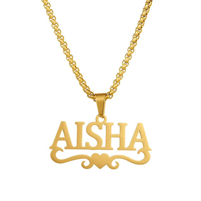 Collier avec pendentif personnalisé - Bijoux plaqués or personnalisés
