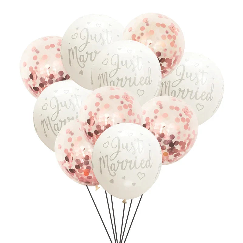 Ensemble de ballons à confettis Just Married