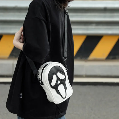 Sac fourre-tout vintage Y2K avec motif diable et fantôme