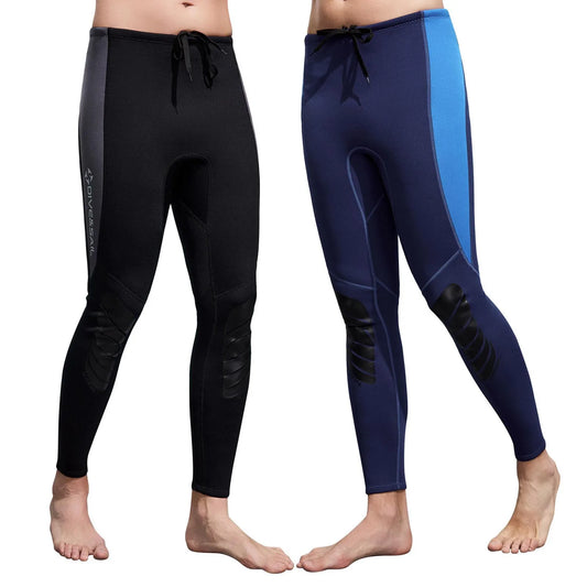 Black and blue leggings on a white background
