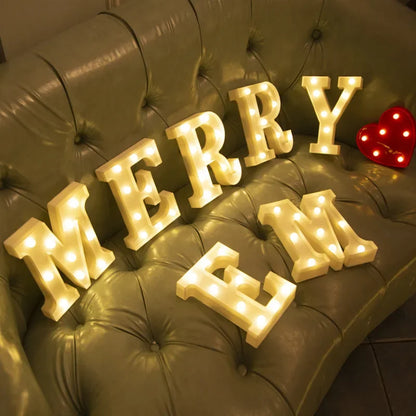 Lettres lumineuses à LED pour l'alphabet
