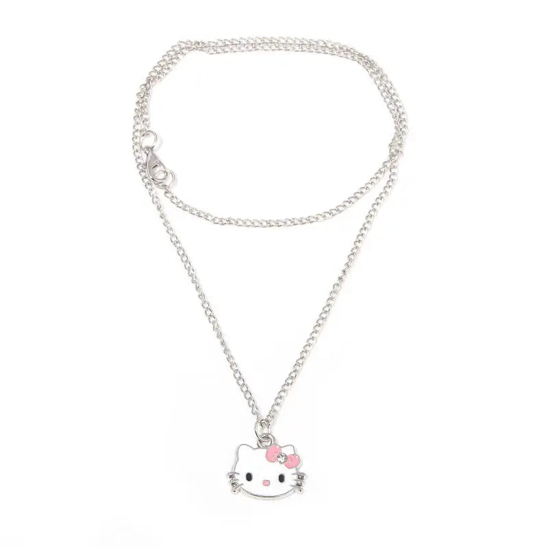 Necklace with a Hello Kitty pendant on a white background