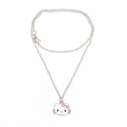 Necklace with a Hello Kitty pendant on a white background