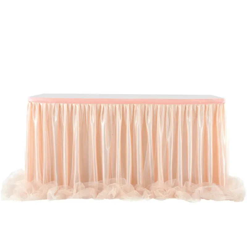 Jupe de table romantique en tulle