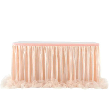 Jupe de table romantique en tulle
