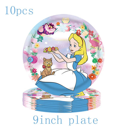 Fournitures de fête d'anniversaire Alice au pays des merveilles