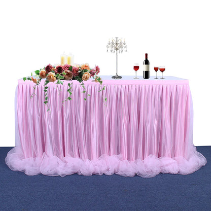 Jupe de table romantique en tulle