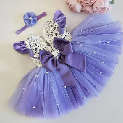 Red Lace Princess Party Dress