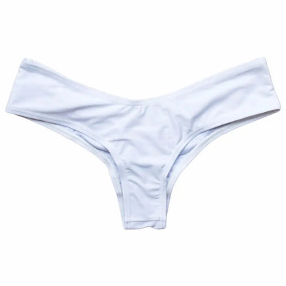 Sexy Side Tie Thong Bikini Bottoms | Adjustable Brazilian Swim Briefs