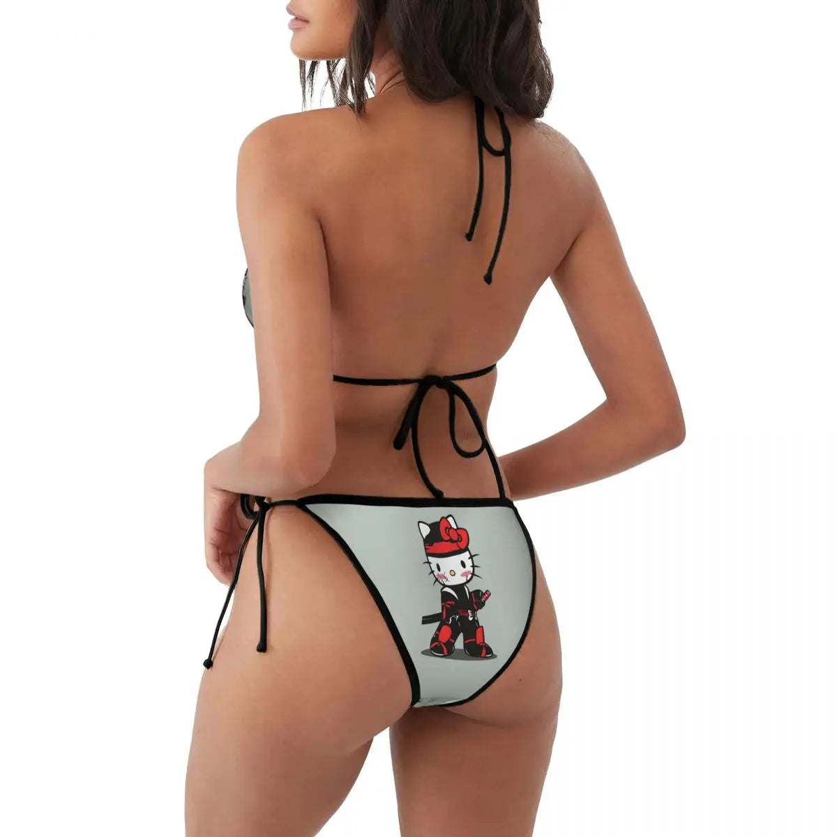 Bikini bottom with cartoon character design on a white background
