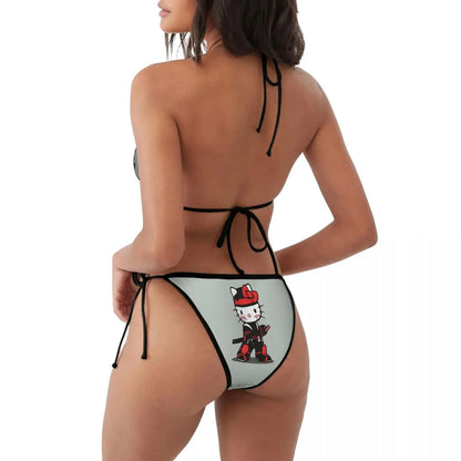 Bikini bottom with cartoon character design on a white background