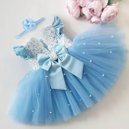 Red Lace Princess Party Dress