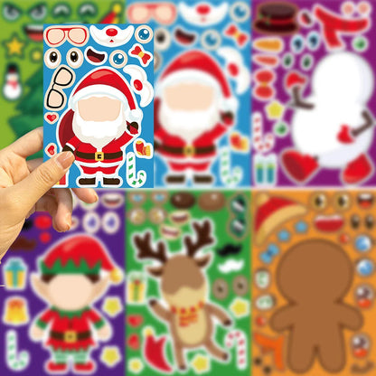 Ensemble d'autocollants pour puzzle de Noël à faire soi-même