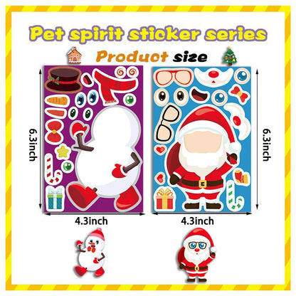 Ensemble d'autocollants pour puzzle de Noël à faire soi-même