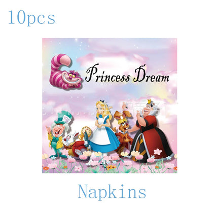 Fournitures de fête d'anniversaire Alice au pays des merveilles