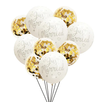 Ensemble de ballons à confettis Just Married