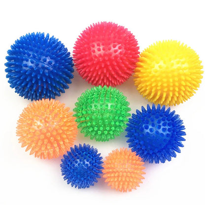 Balle de nettoyage des dents pour animaux de compagnie en TPR - Jouet couineur pour chiens