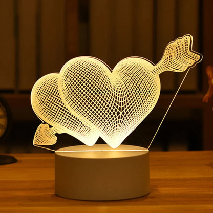 Veilleuse LED 3D en acrylique USB
