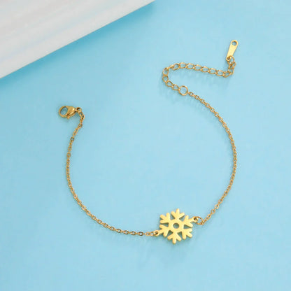 Bracelet flocon de neige de Noël – Accessoire de fête élégant