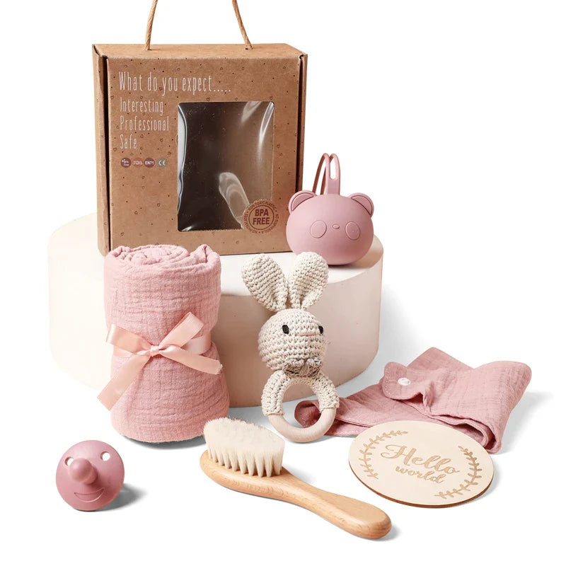 Coffret cadeau de jouets de bain pour nouveau-né et serviette pour bébé