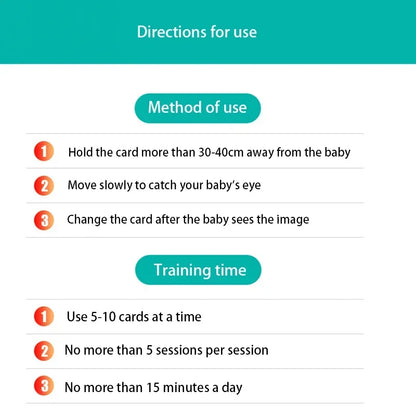 Cartes Flash de stimulation visuelle pour bébé