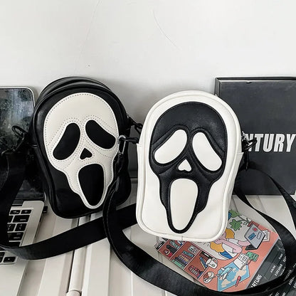 Sac fourre-tout vintage Y2K avec motif diable et fantôme